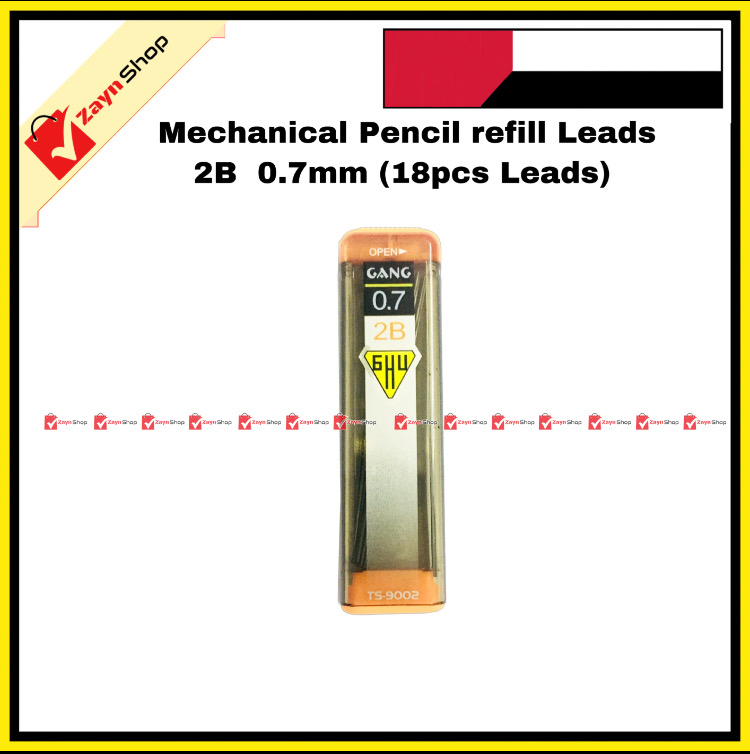 Pencil Refill For Mechanical Pencil 2B 0.7mm (1 Box 18pcs)_img_1