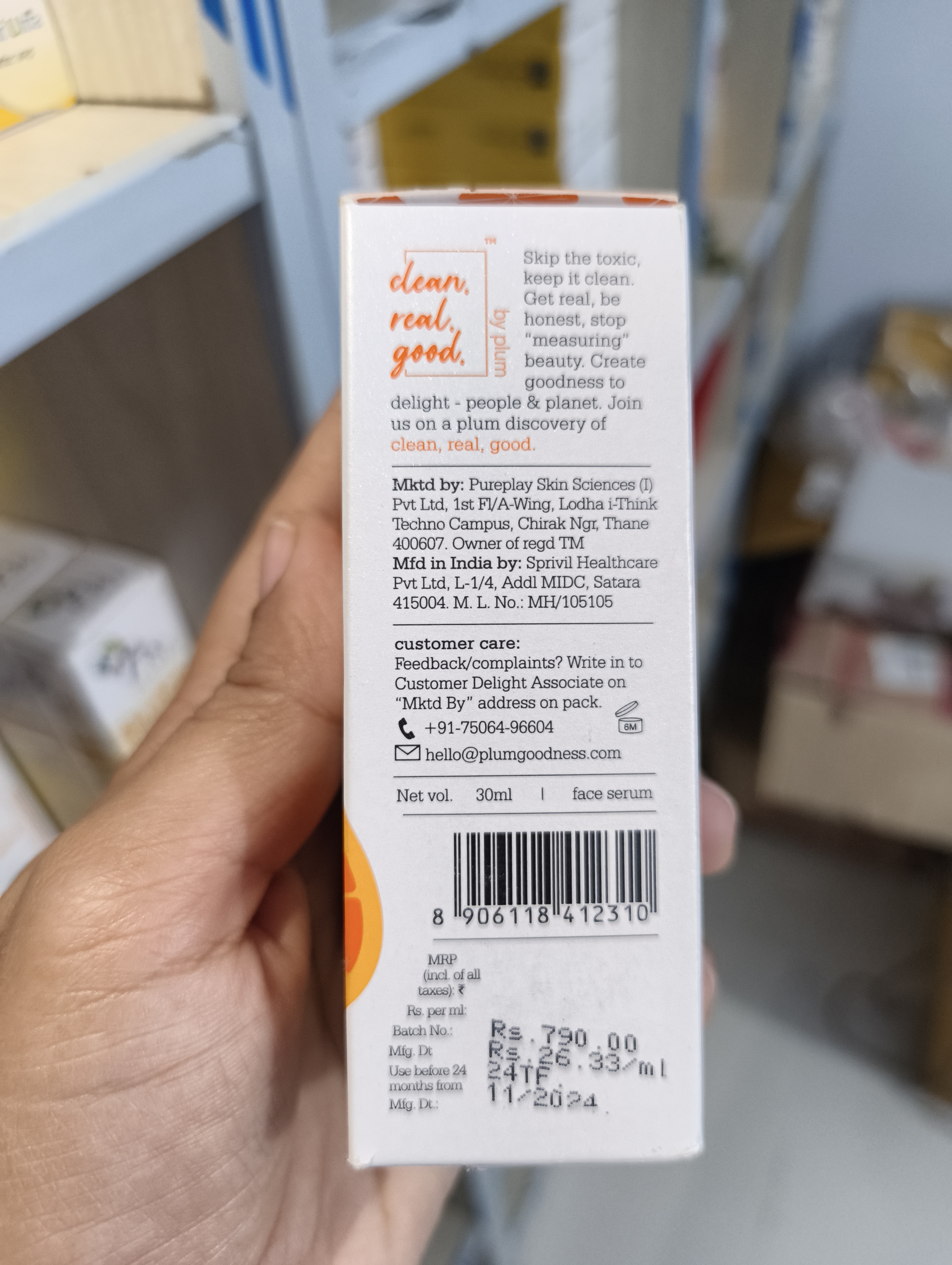 Plum 15% Vitamin C Face Serum with Mandarin - 30ml_img_1