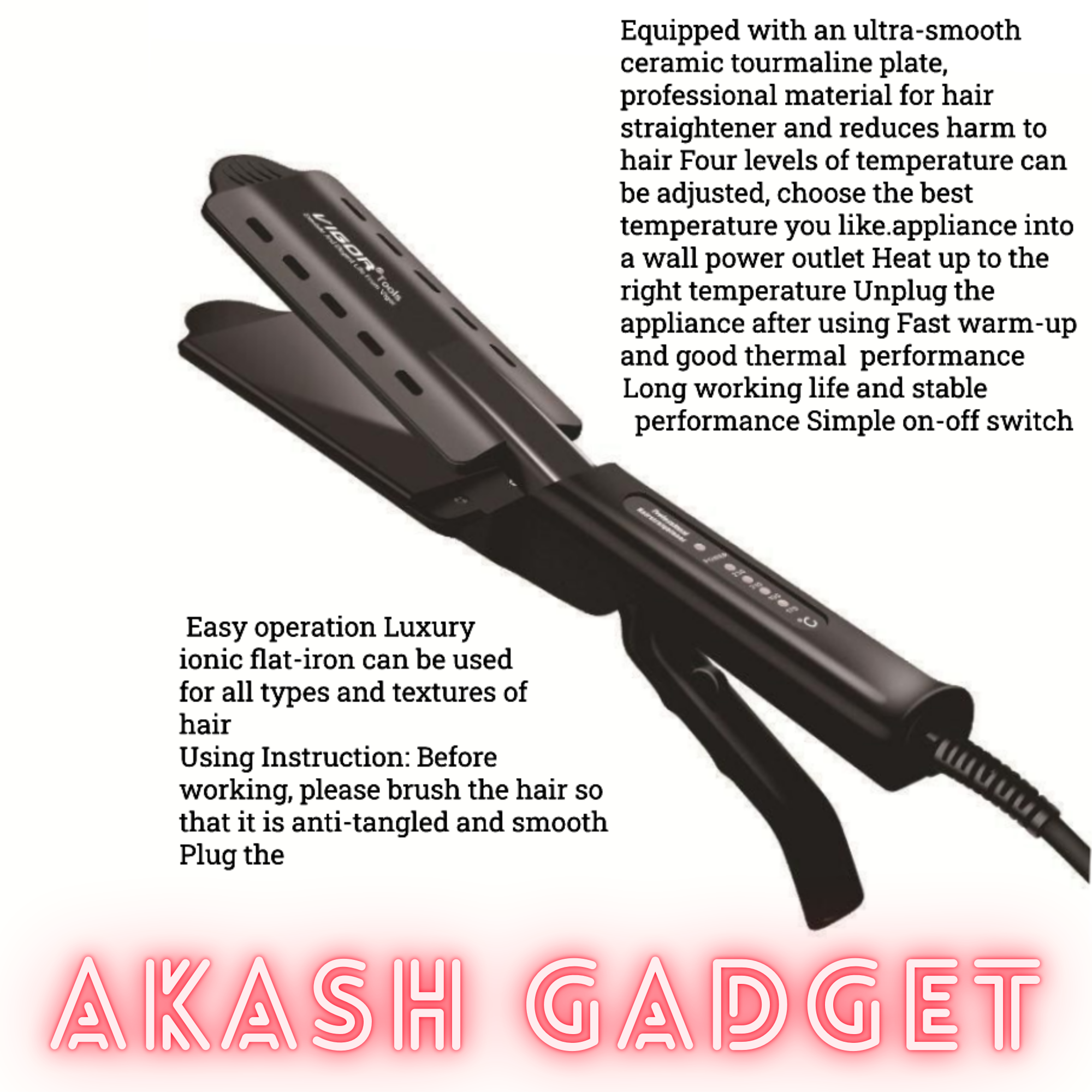 VIGOR V-908 Professional Hair Straightener_img_5