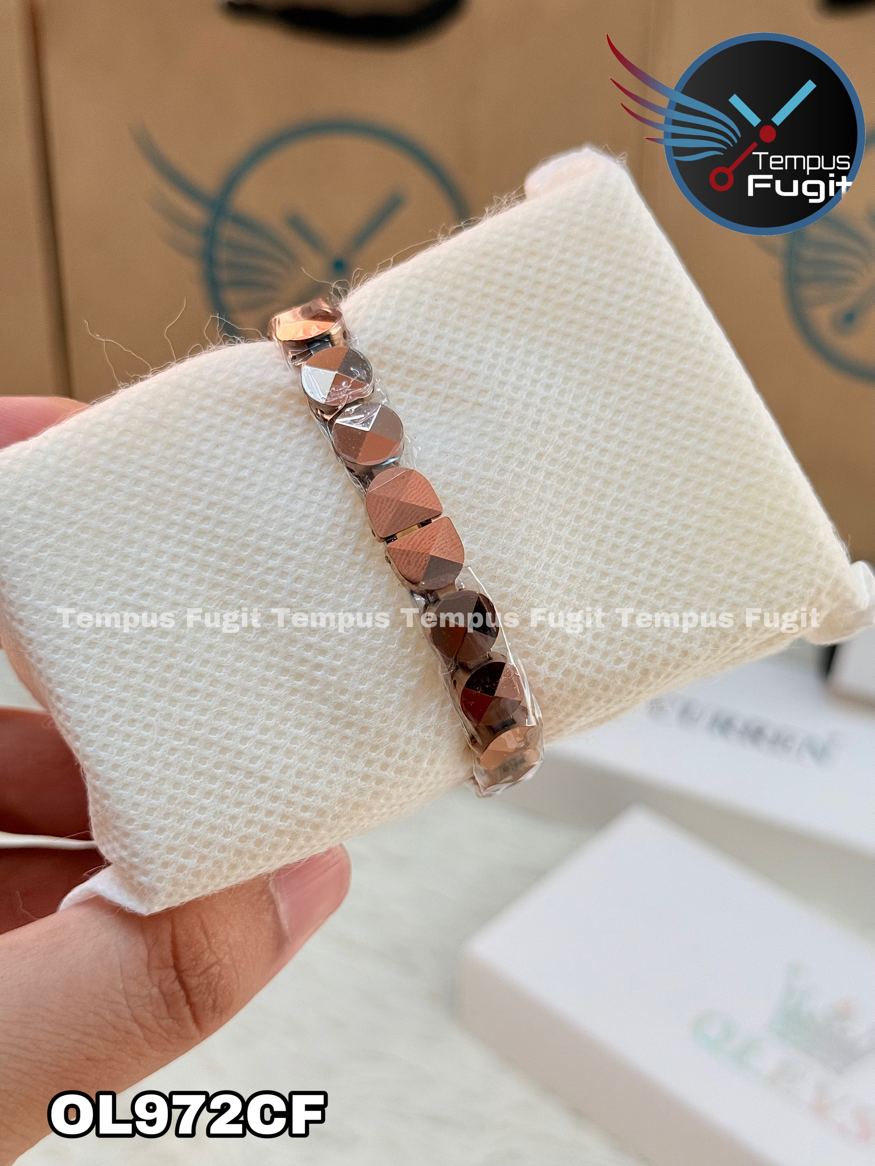 OLEVS 7007 Ladies Chain Watch- Coffee Dial- Coffee Bezel- Coffee Chain- TF Code OL972CF_img_17