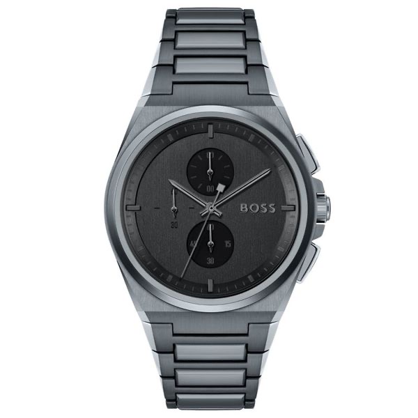 Hugo Boss Steer 1513996 Men’s 44–45 mm Chronograph – Grey Dial & Bracelet_img_1
