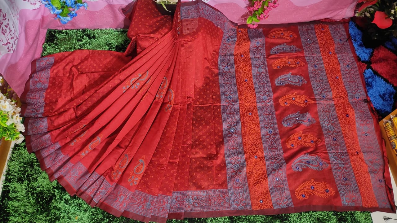 Embroidered Dhupian Silk Saree_img_0