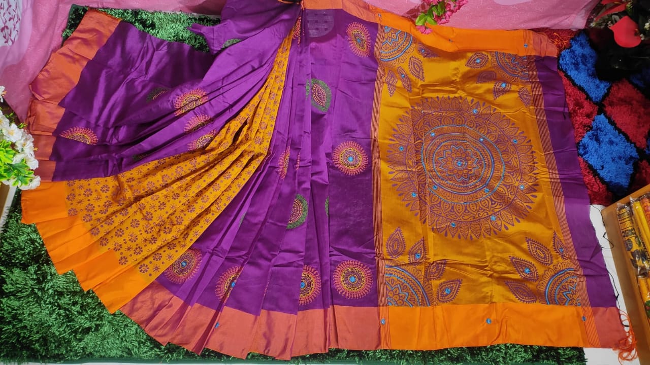 Embroidered Dhupian Silk Saree_img_0