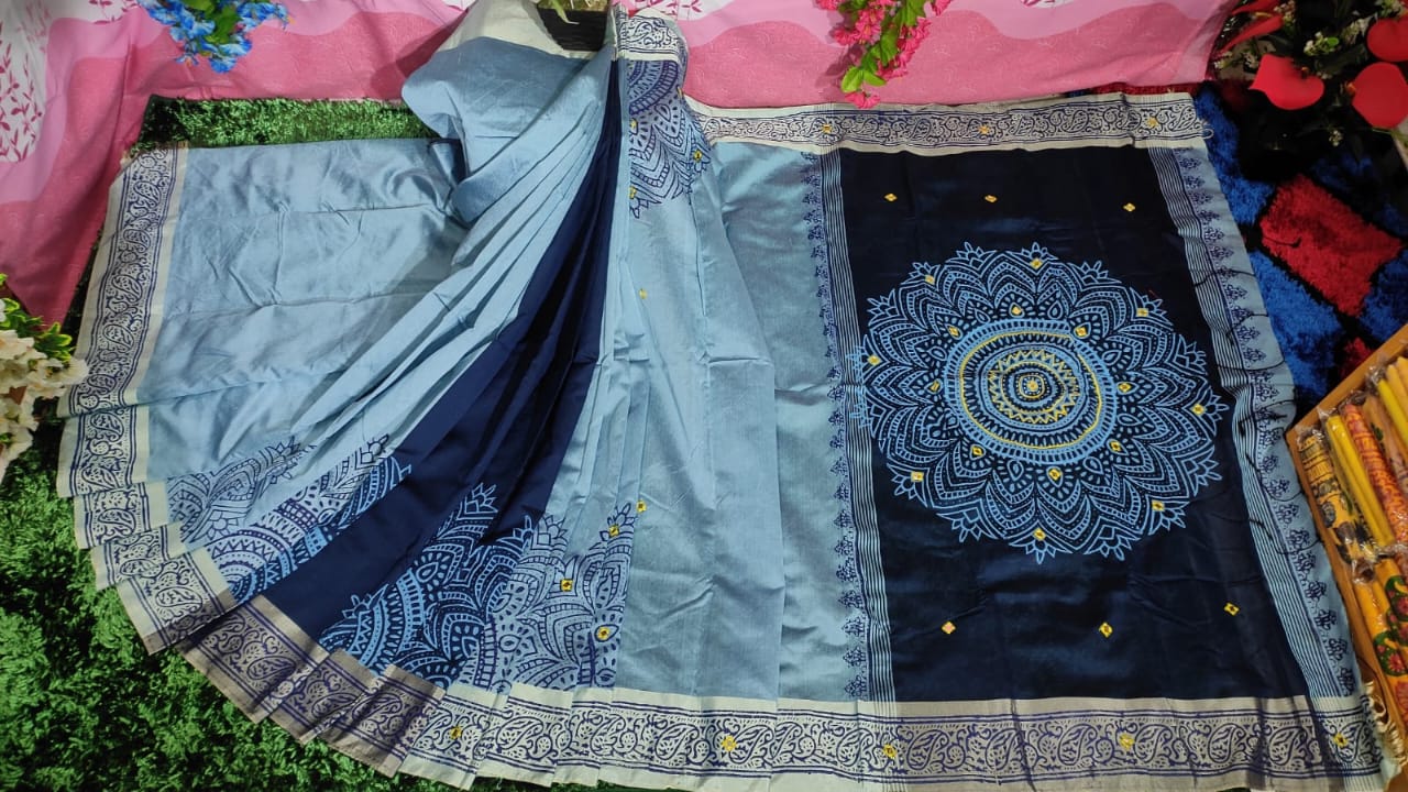 Embroidered Dhupian Silk Saree_img_0