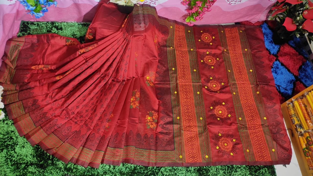 Embroidered Dhupian Silk Saree_img_0