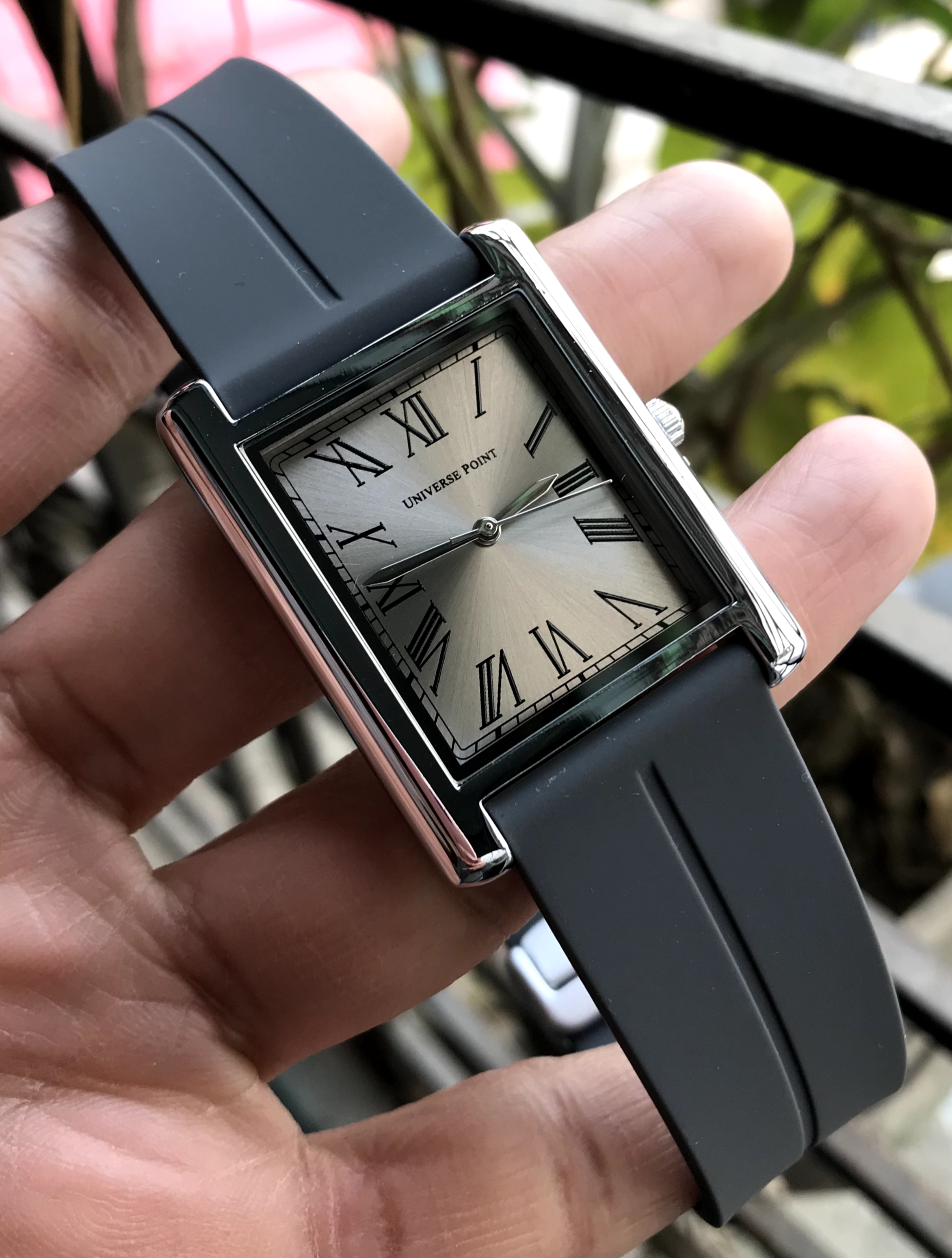 Universe point Man Watch- UP 1988-7142 ( Silver body and Gray belt)_img_5