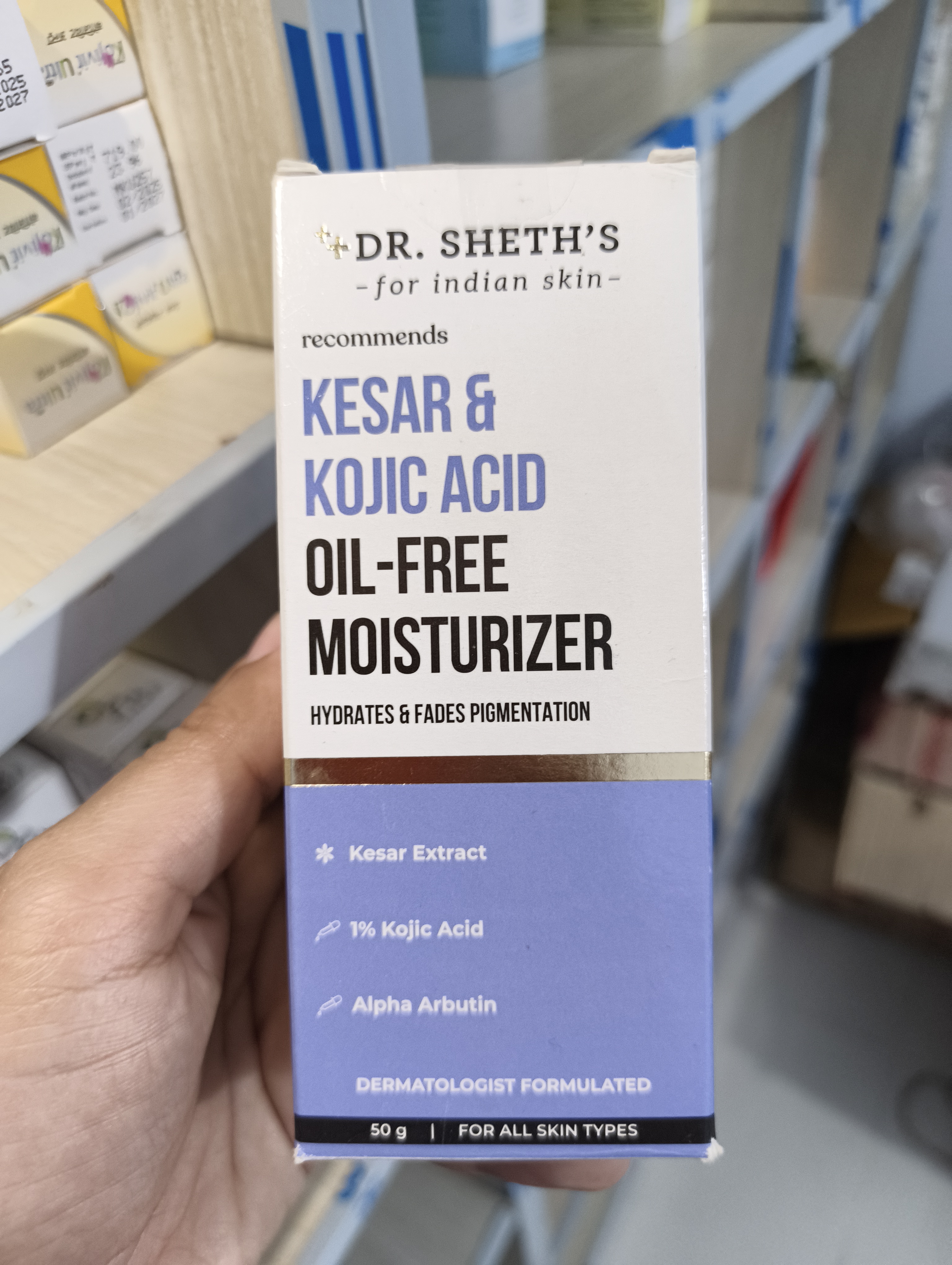 Dr. Sheth's Kesar & Kojic Acid Oil Free Moisturizer - 50g_img_1