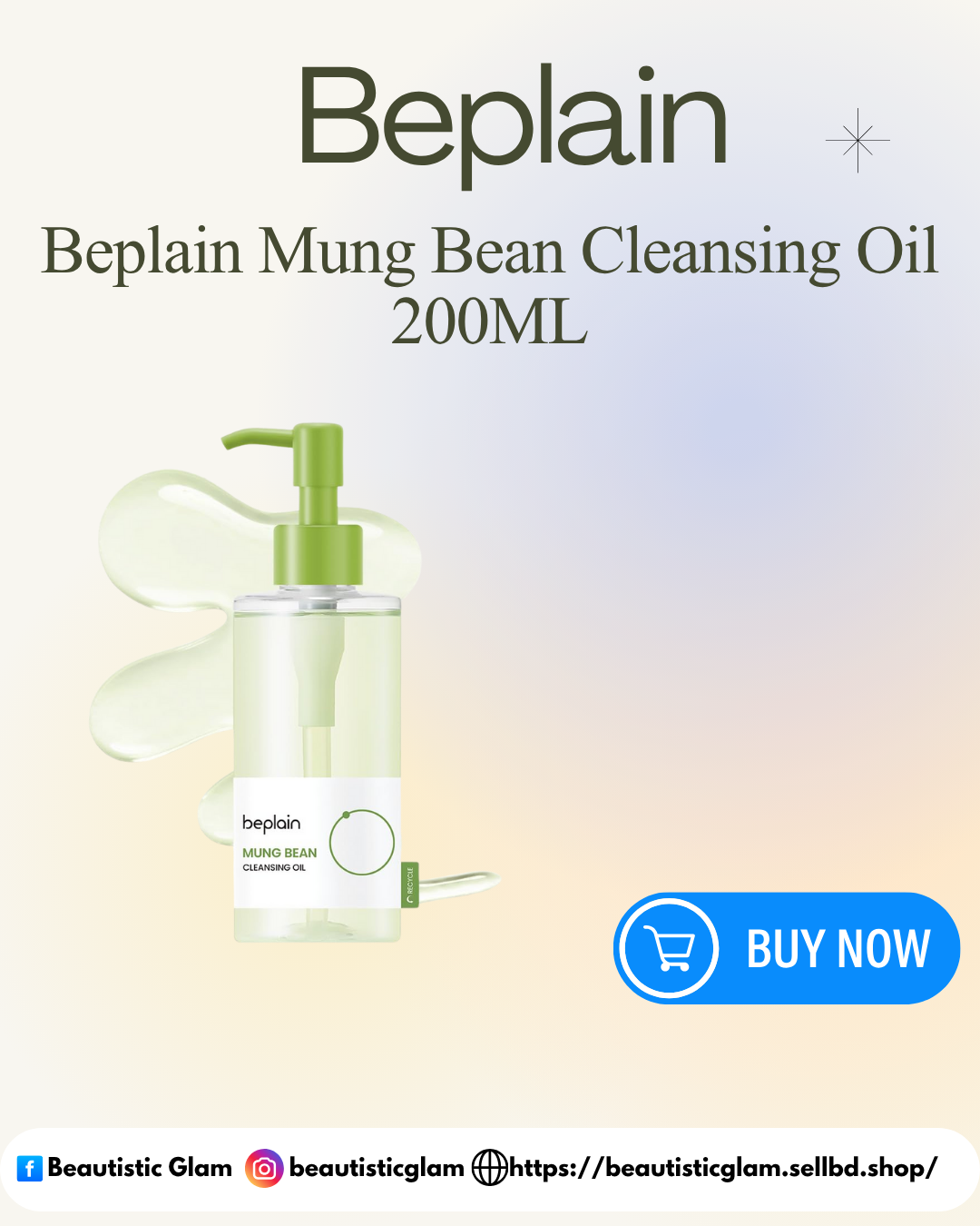 Beplain Mung Bean Cleansing Oil 200ML