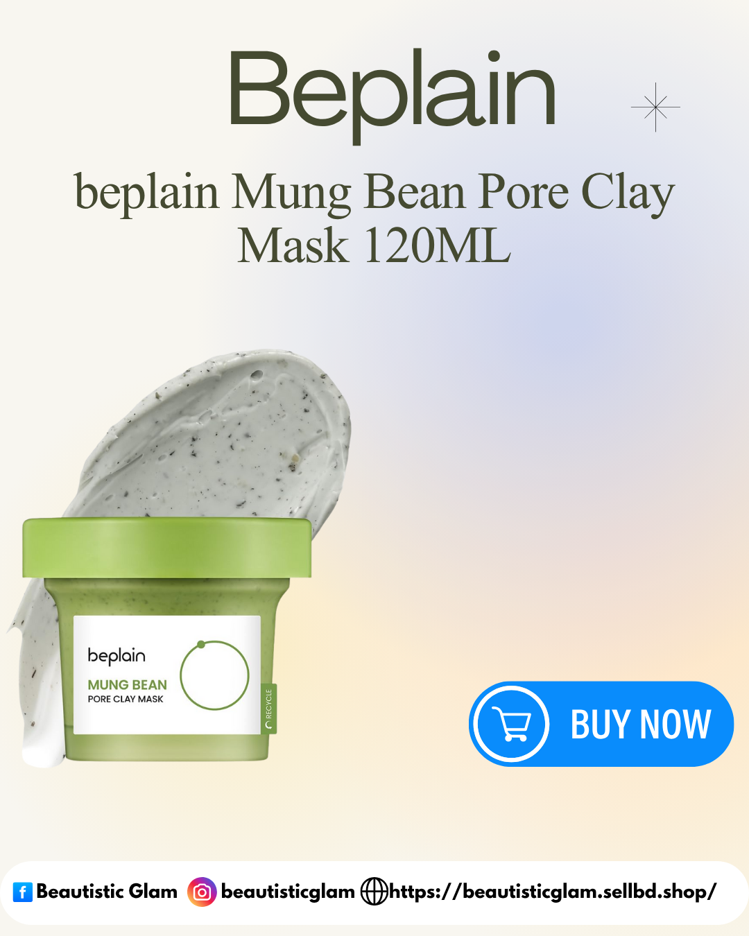 Beplain Mung Bean Pore Clay Mask 120ML