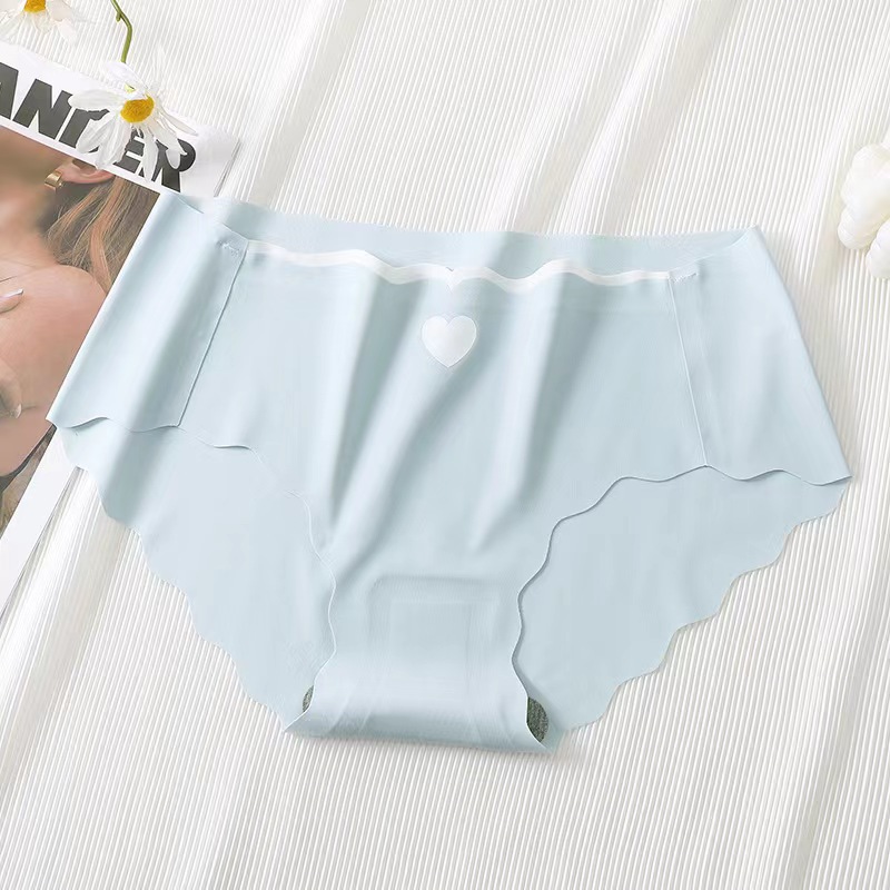 Women's Ice Silk Seamless Panties Soft Breathable Mid-Waist Briefs Comfortable Traceless Quick Dry Underwear Lingerie Intimates_img_10