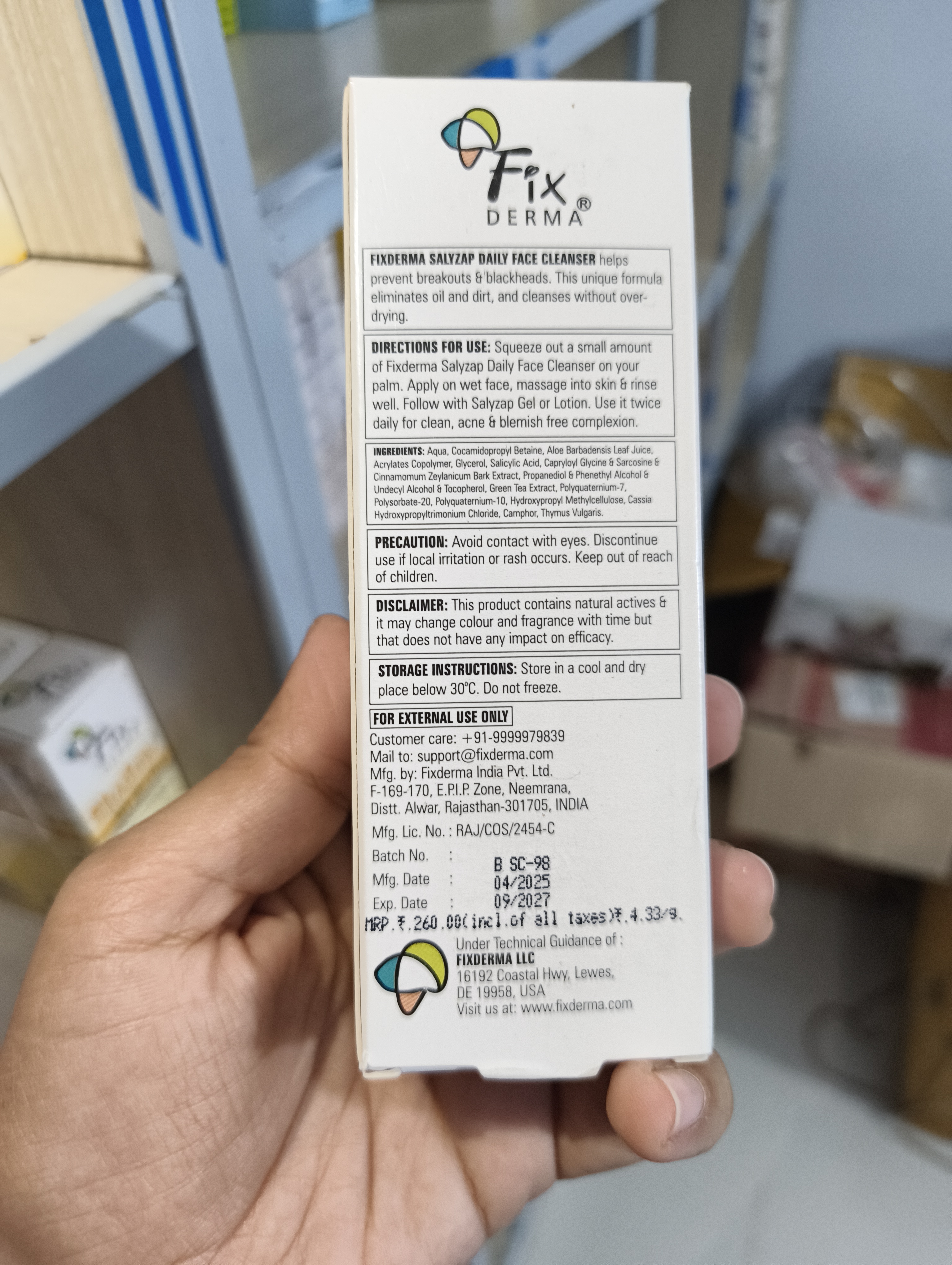 Fixderma Salyzap Daily Face Cleanser - 60g_img_2