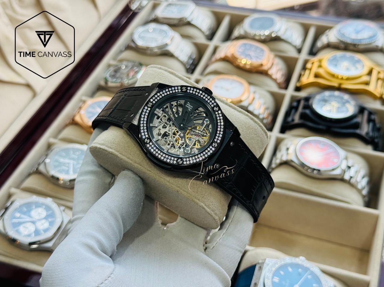 Hublot Stone Tourbillion Classic Fusion Automatic Watch || U1 Grade Master Copy