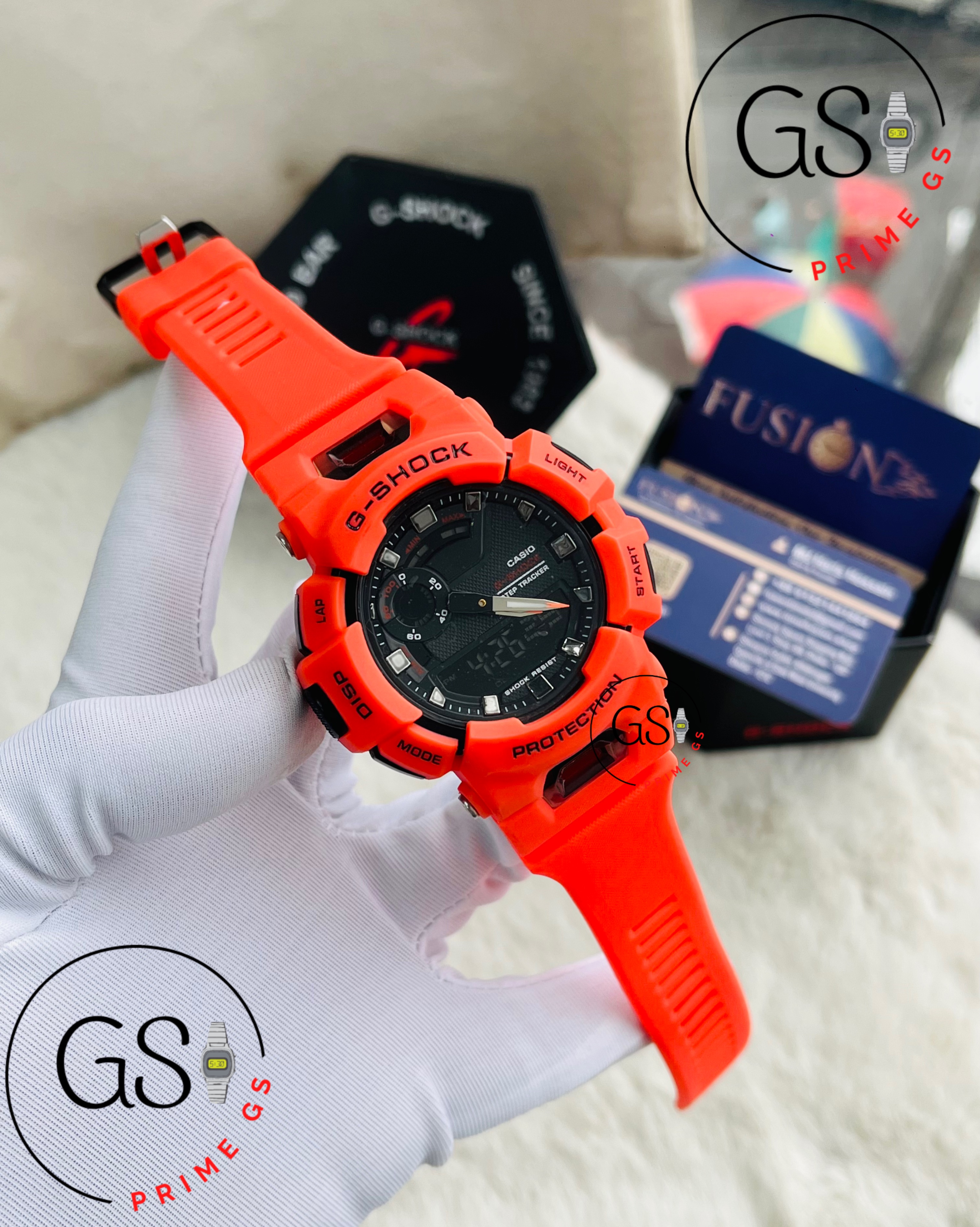 G-Shock Orange Tripple Timer 44 mm AA Grade GShock Watch