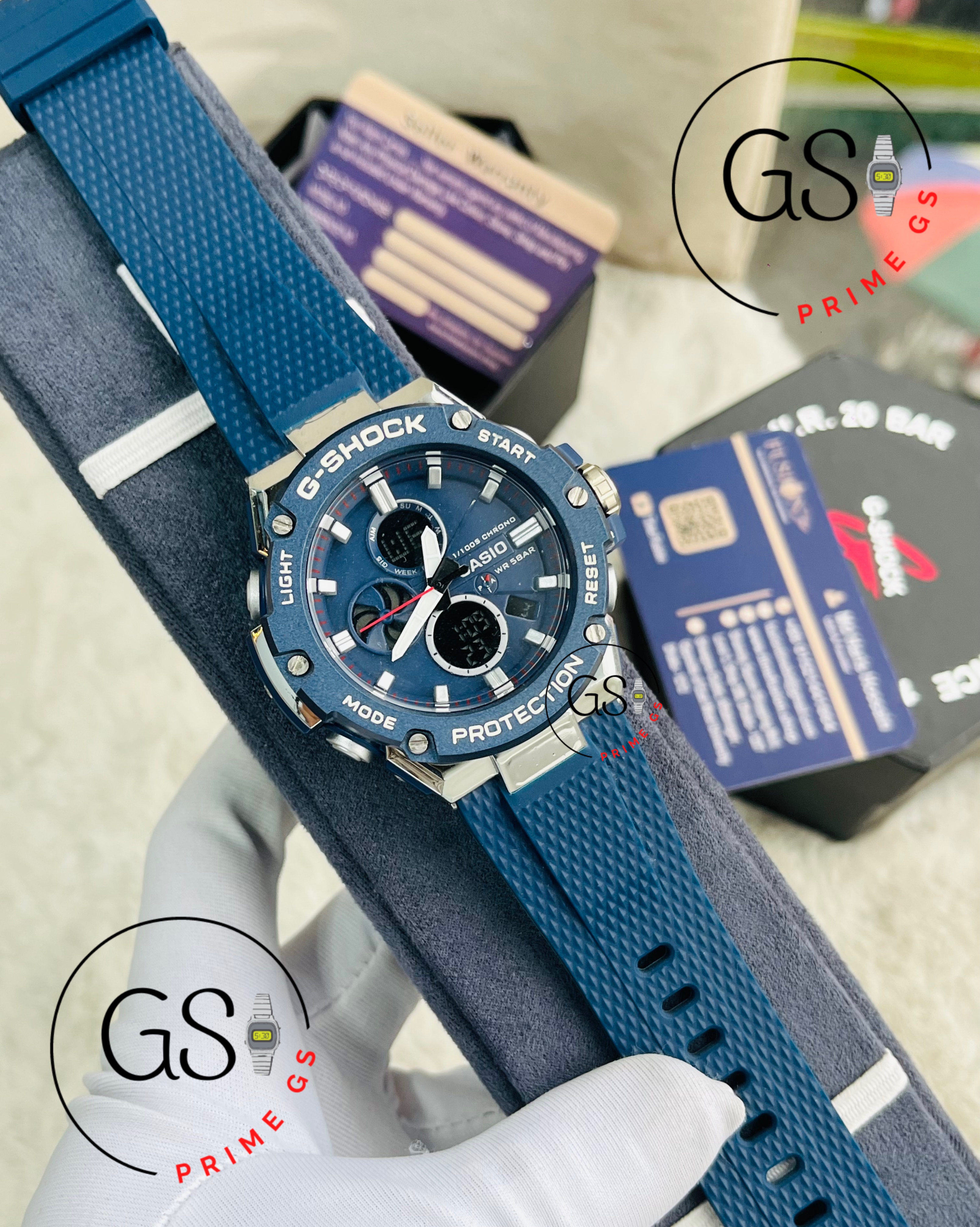 G-Shock Blue Dual Timer 44 mm AA Grade GShock Watch