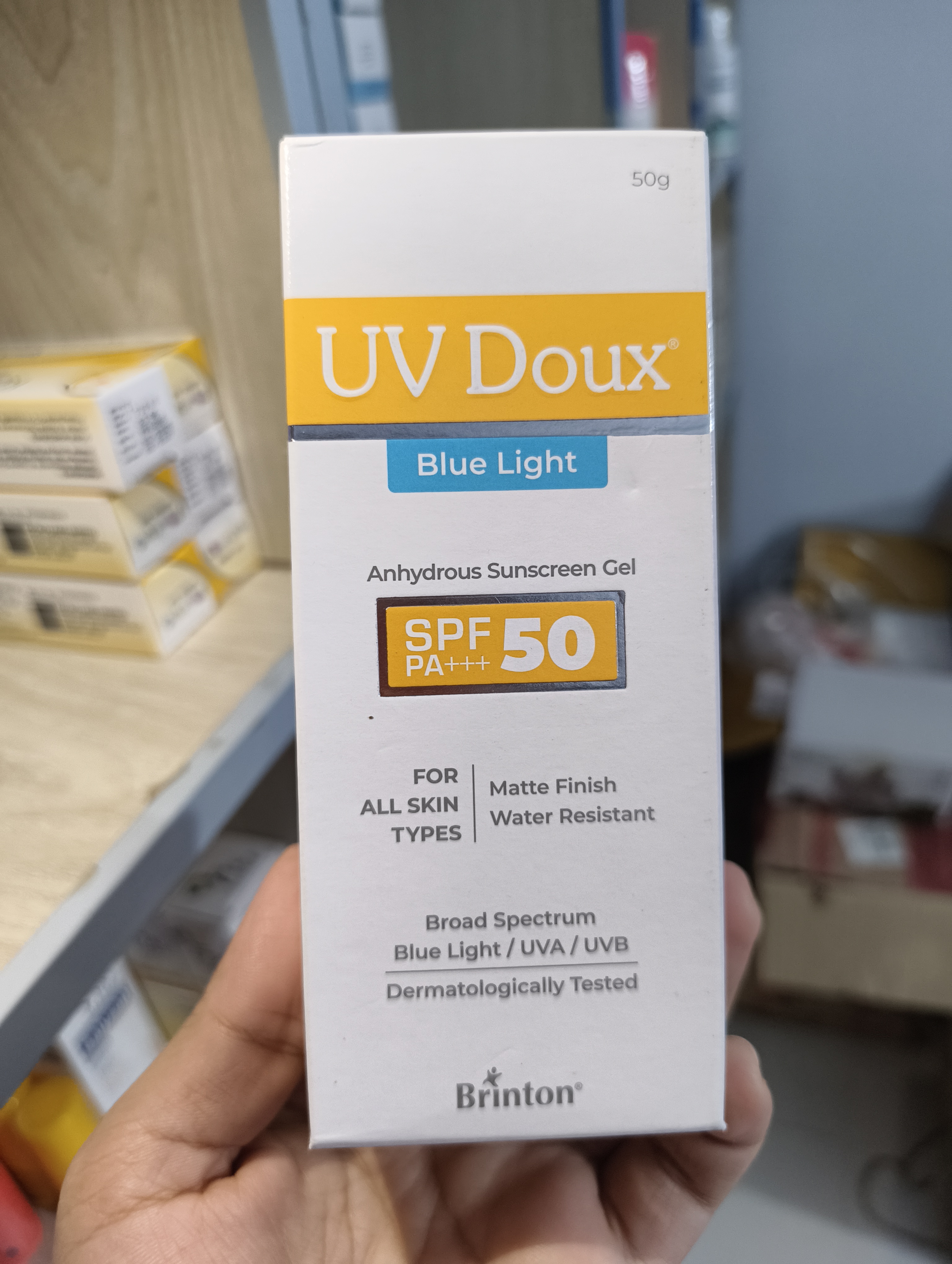 Blue LightUV Doux Blue Light Sunscreen Gel with SPF 50, PA+++  50g_img_1