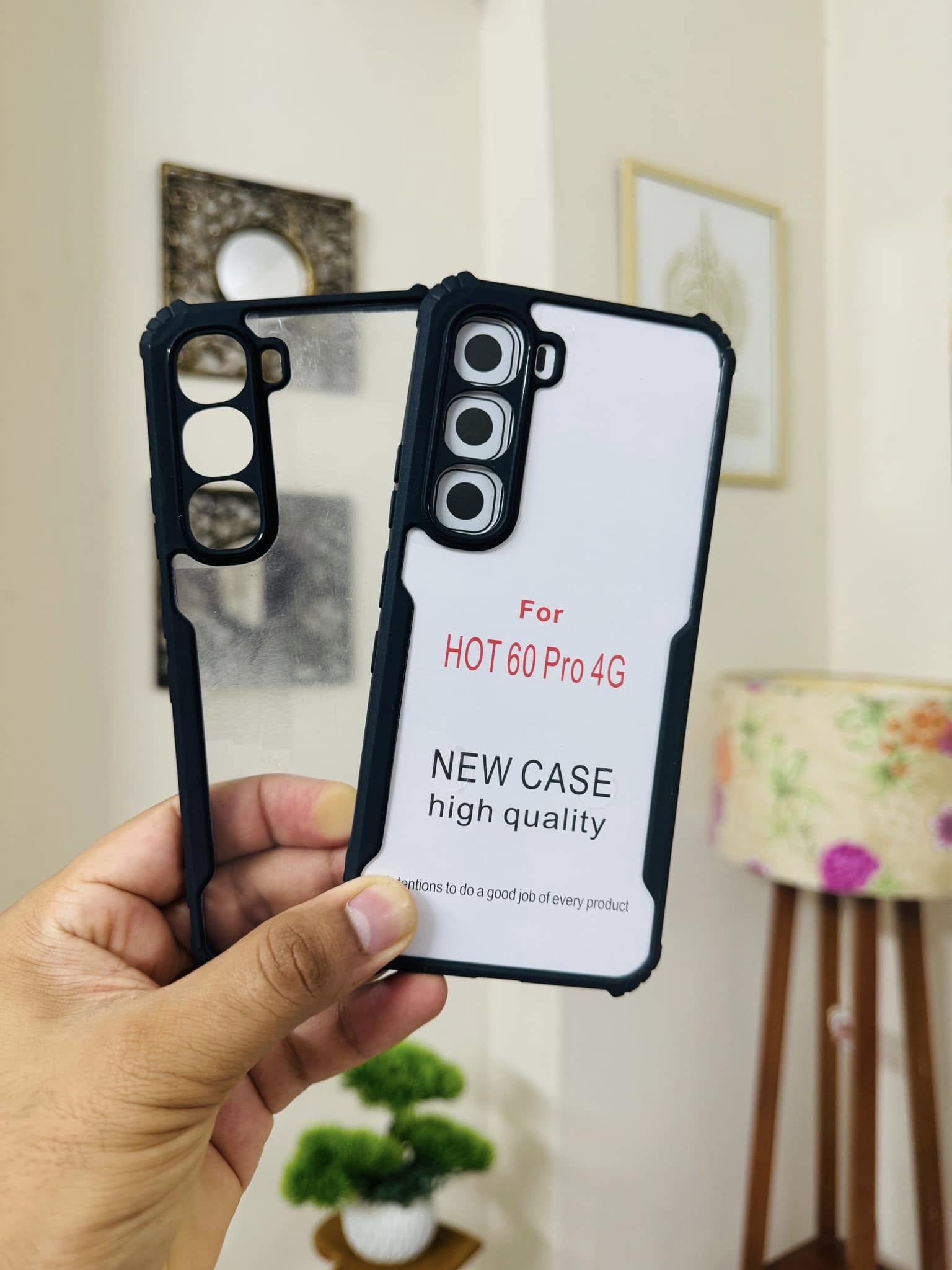 Infinix Hot 60 Pro Back Cover Transparent Hard Shock Prof Back Cover XUNDDFUSION_img_2
