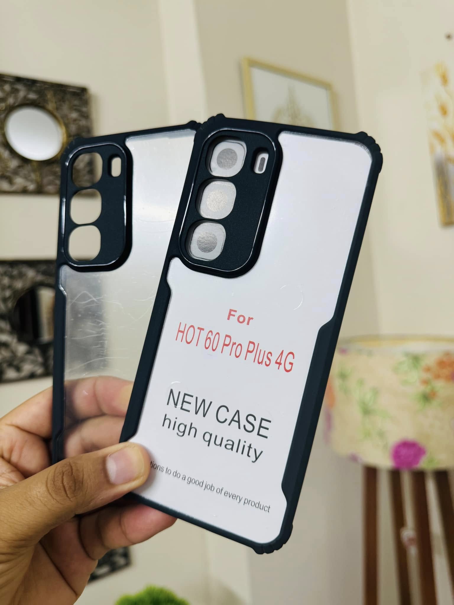 Infinix Hot 60 Pro Plus Back Cover Transparent Hard Shock Prof Back Cover XUNDDFUSION_img_3