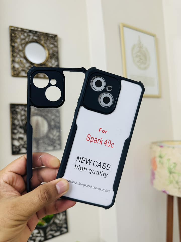 Tecno Spark 40c Back Cover Transparent Hard Shock Prof Back Cover XUNDDFUSION_img_2