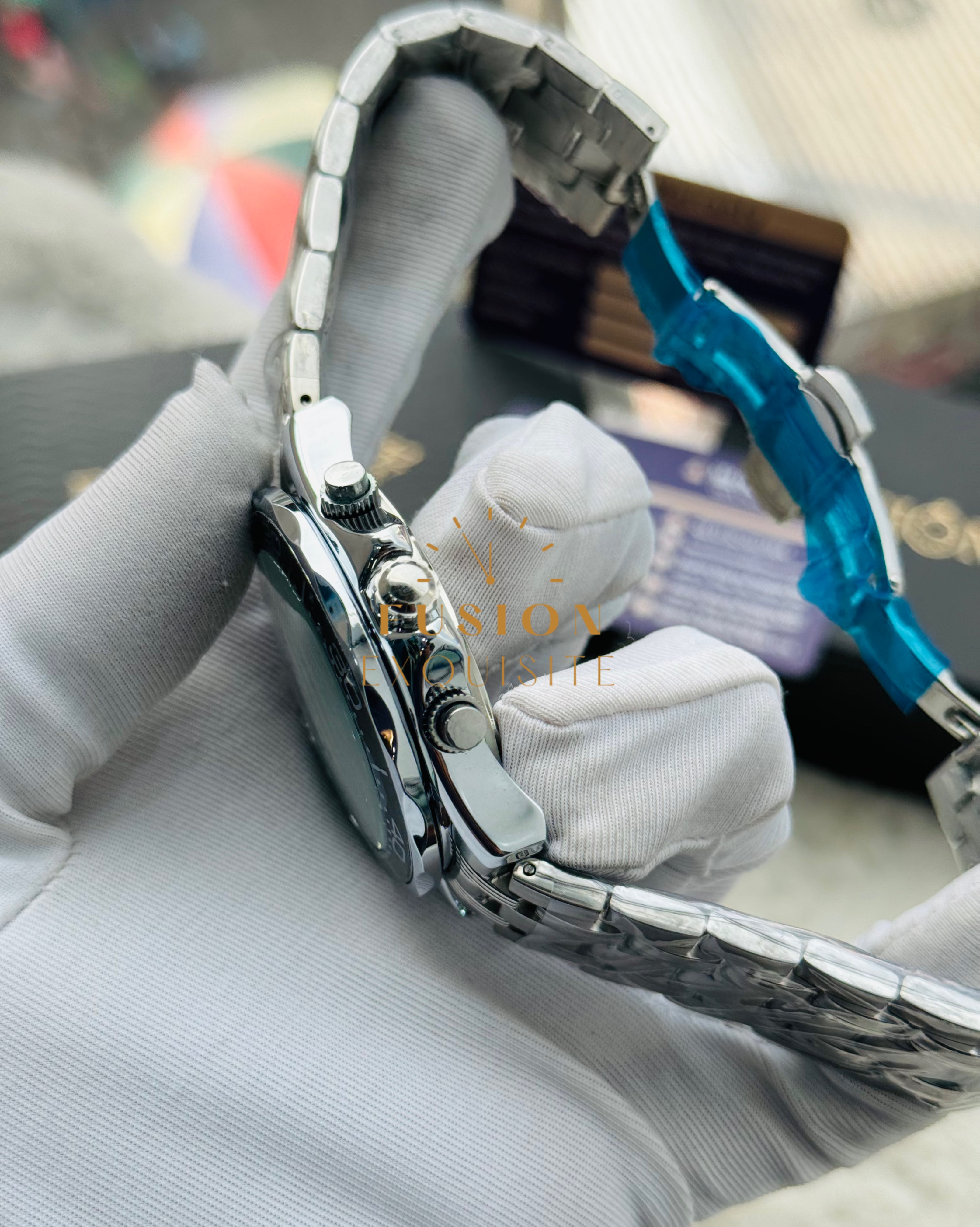 Omega Chronograph Silver White Dial Quartz Watch (AA Grade)_img_1