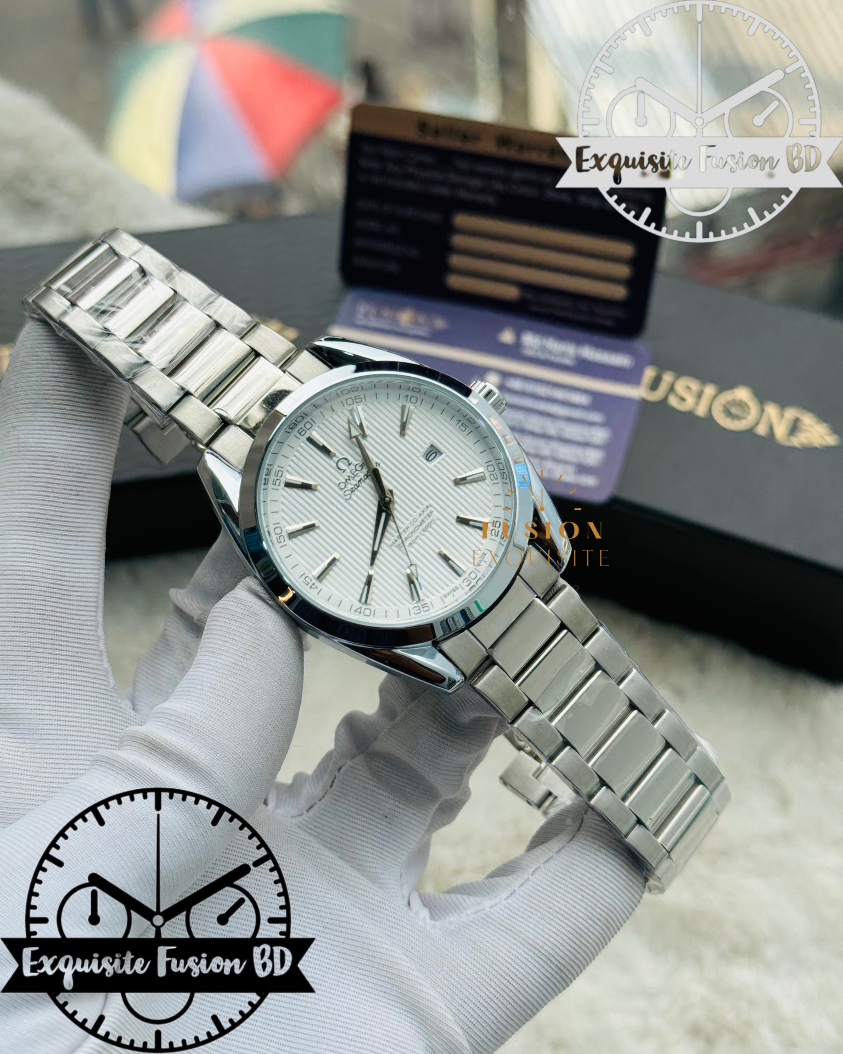 Omega Formal Silver White Dial Swift Movement Watch (AA Grade)_img_0