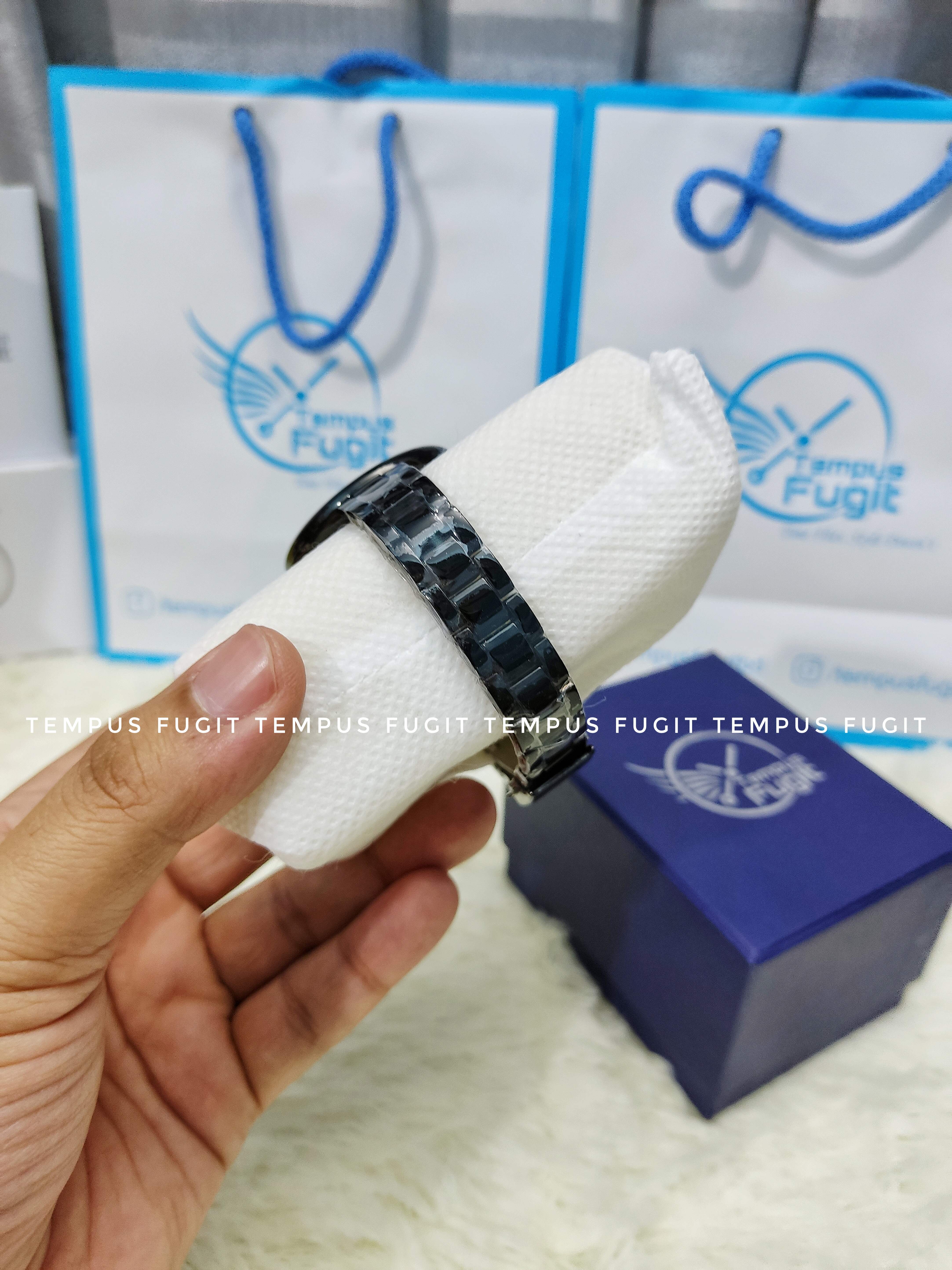 Curren 9017 Ladies Chain Watch- Black Dial- Black Bezel- Black Chain- TF Code CR453CF_img_5