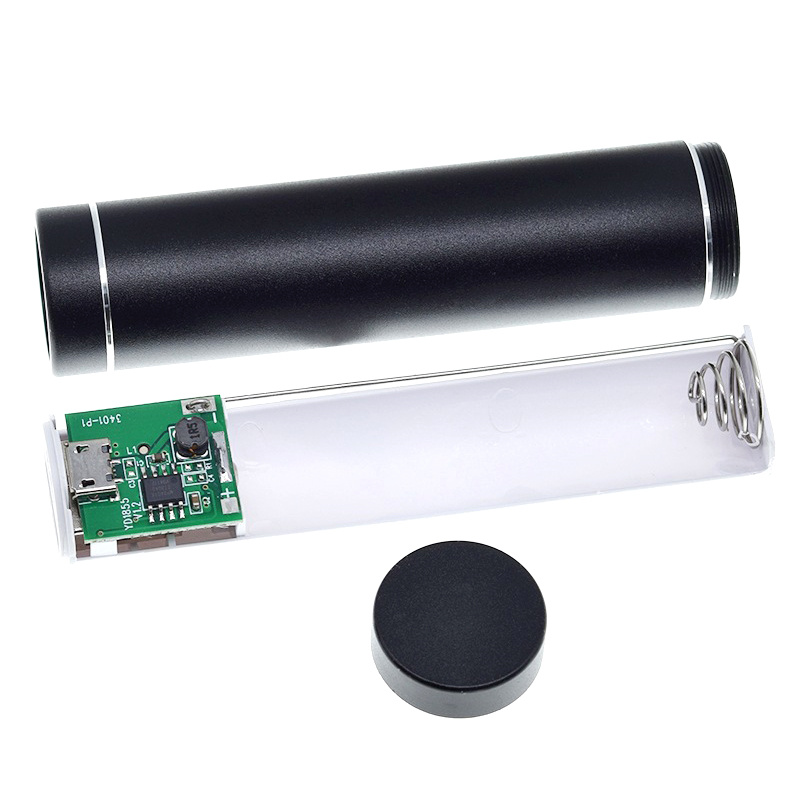Mini DIY Power Bank Kit – Stainless Steel 1× 18650 Battery Holder, Detachable Case & USB Charger_img_1