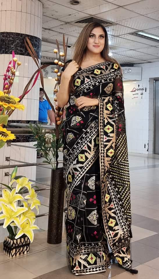 Half Silk Handprinted Saree_img_0