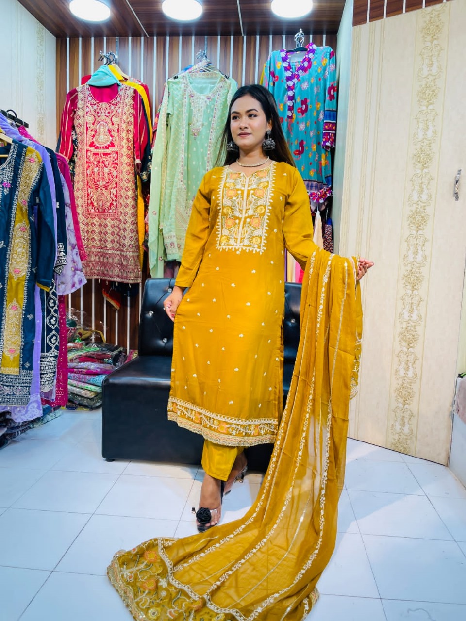 Georgette Embroidery Three Piece_img_0