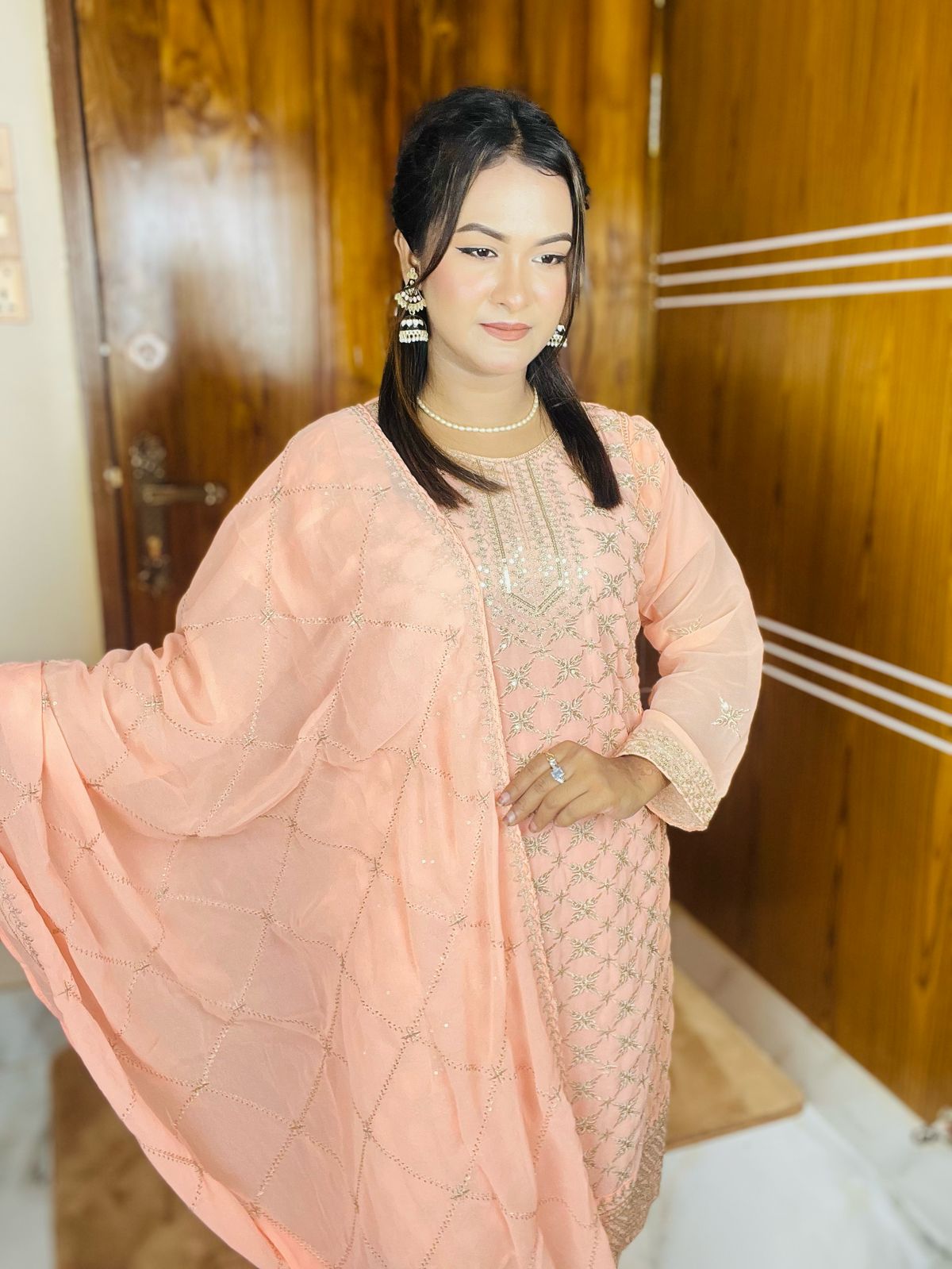 Georgette Embroidery Three Piece_img_0