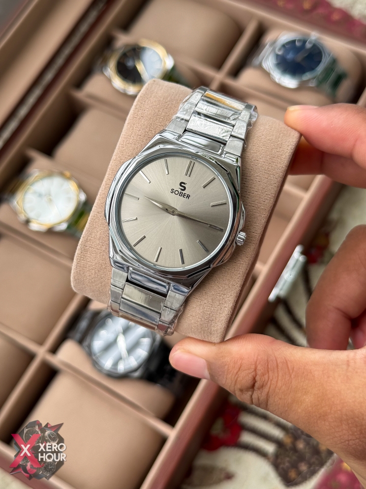 Sober Hexagon (7666) | 6.6mm slim | Silver Body grey dial_img_1