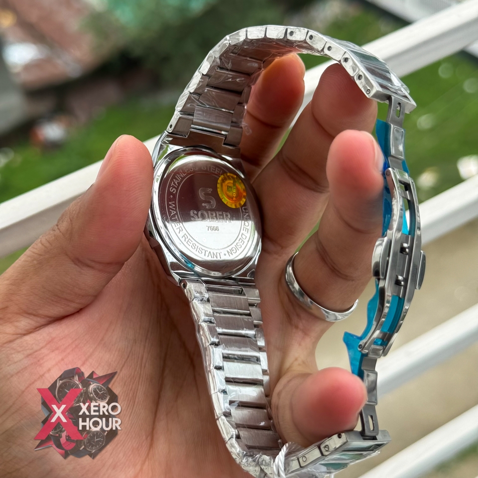 Sober Hexagon (7666) | 6.6mm slim | Silver Body grey dial_img_6