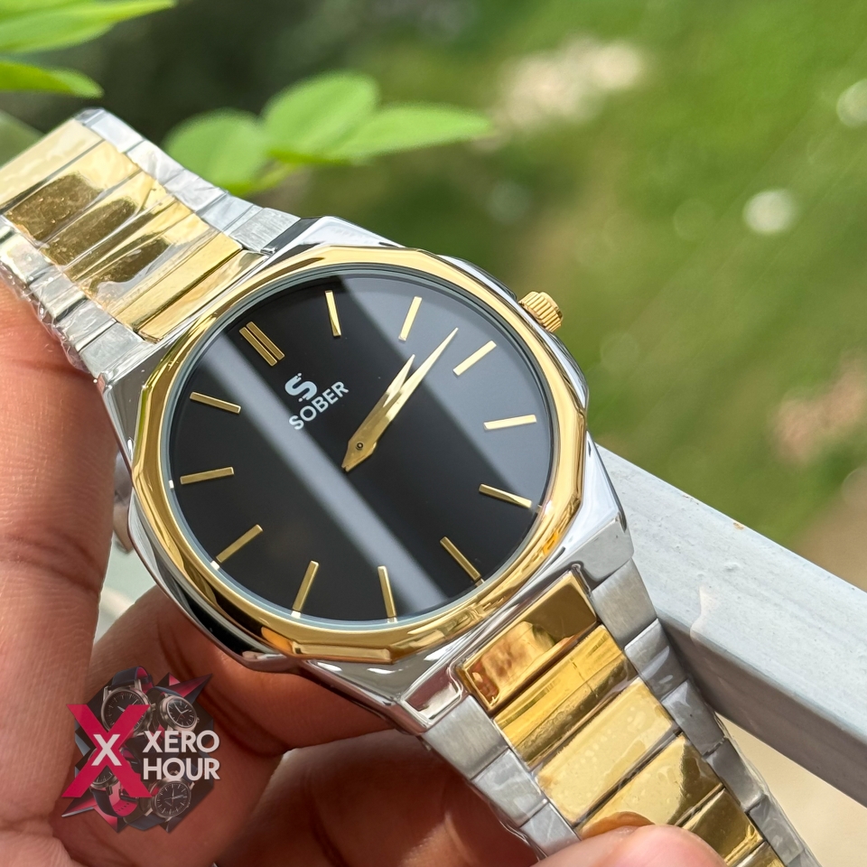 Sober Hexagon (7666 Model) | 6.6mm | Dual Tone Black Dial_img_5