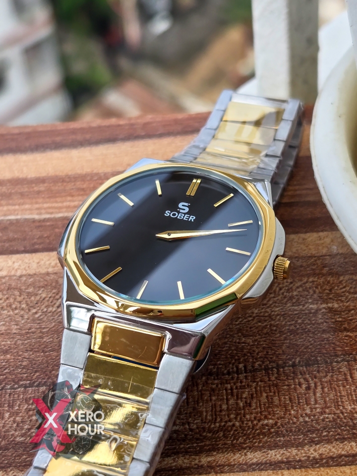 Sober Hexagon (7666 Model) | 6.6mm | Dual Tone Black Dial_img_6