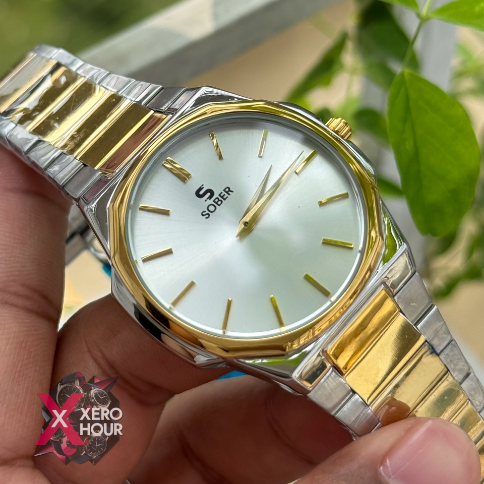 Sober Hexagon (7666 series)| 6.6mm | Dual Tone White Dial_img_7