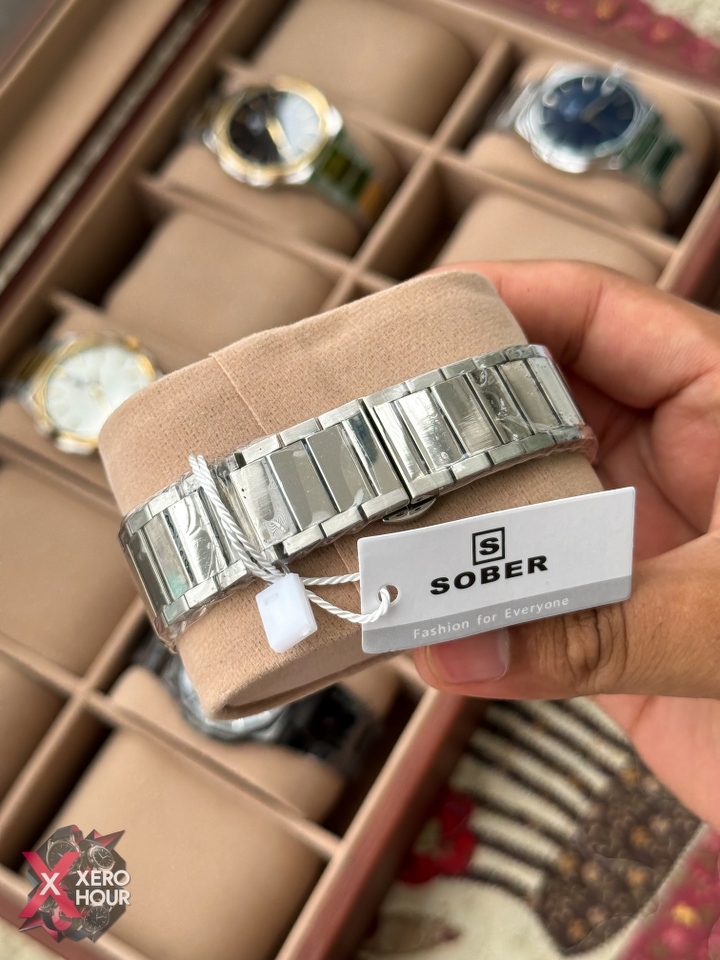 Sober Hexagon (7666 series)|6.6mm slim | Silver Body Blue Dial_img_4