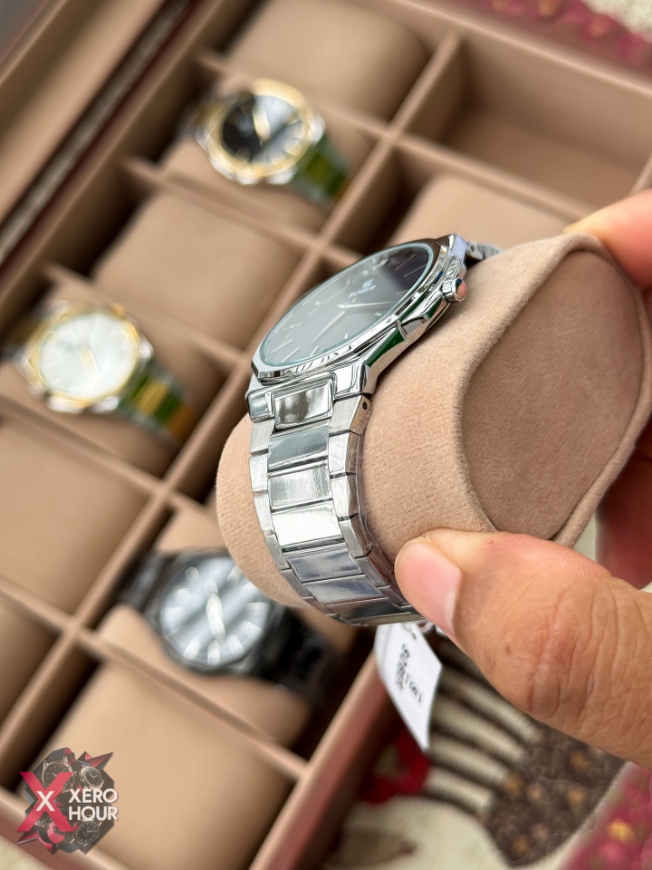 Sober Hexagon (7666 series)|6.6mm slim | Silver Body Blue Dial_img_7