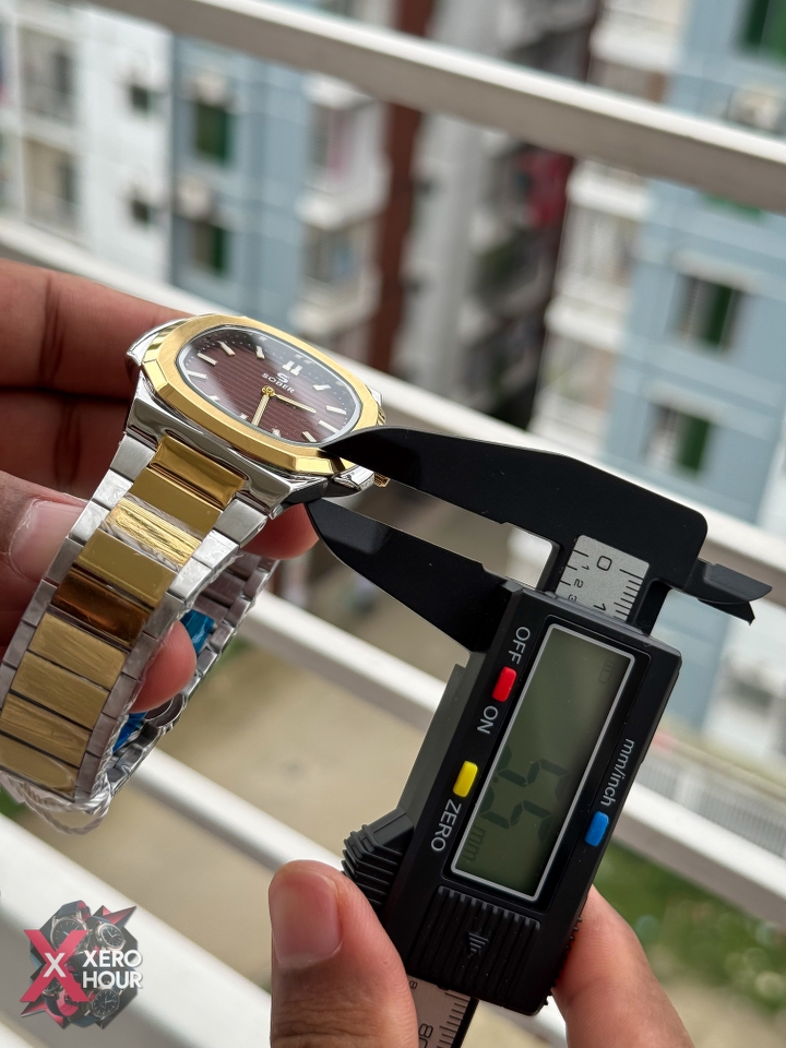 Sober patek Shape (2668 Model) | 6.6mm Slim | Silver with BLACK dial_img_8