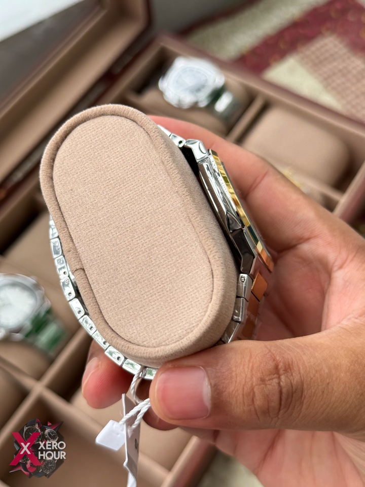 Sober patek Shape (2668 Model) |  6.6mm Slim | Dual Tone with  Blue Dial_img_4