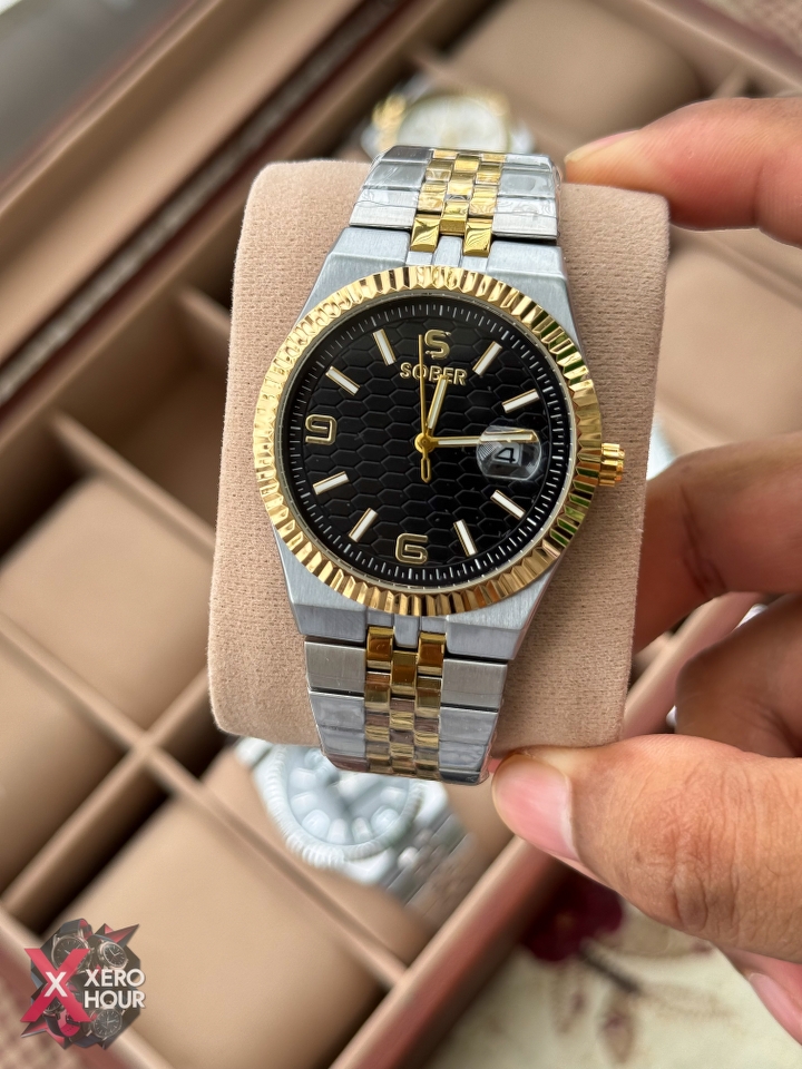 Sober Land Dweller Shape (A15 Model) | 8.7mm Slim | Dual Tone Black dial