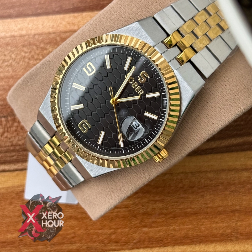 Sober Land Dweller Shape (A15 Model) | 8.7mm Slim | Dual Tone Black dial_img_1