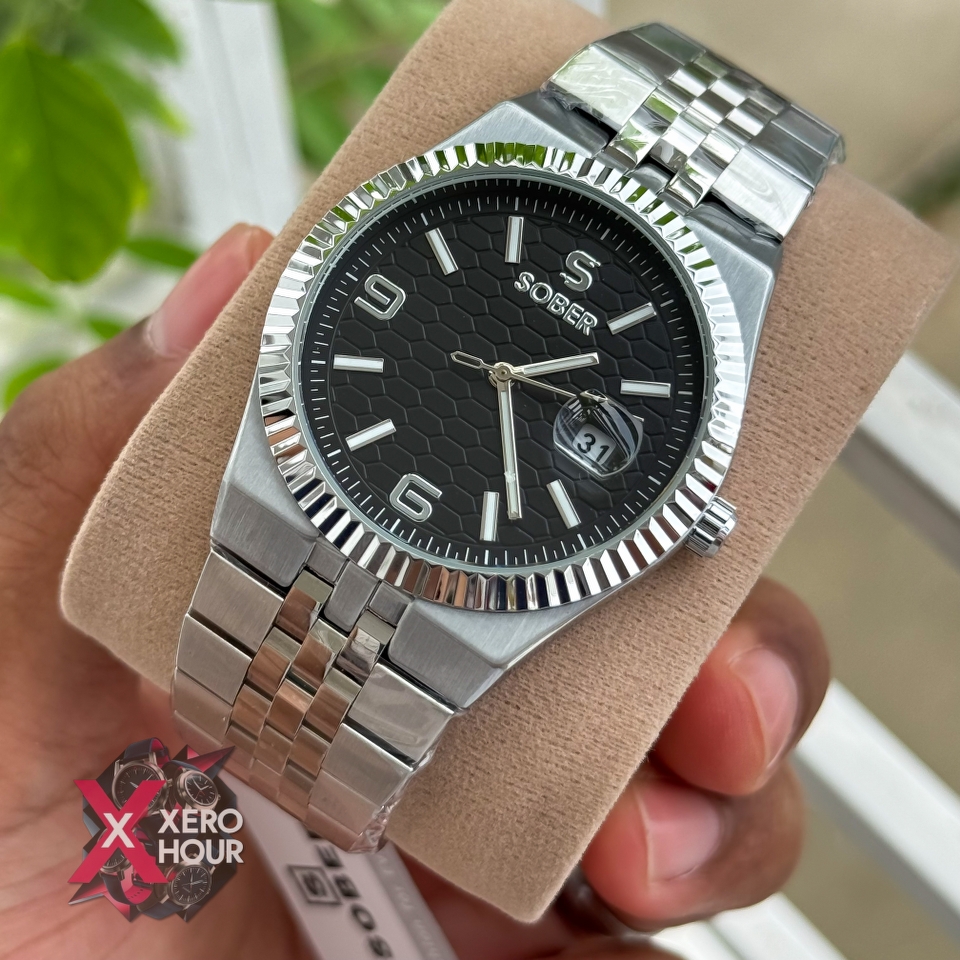 Sober Land Dweller Shape (A15 Model) | 8.7mm Slim | Silver with Black dial_img_7