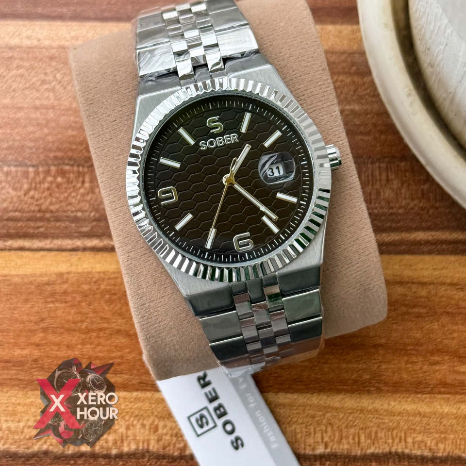 Sober Land Dweller Shape (A15 Model) | 8.7mm Slim | Silver with Black dial_img_8