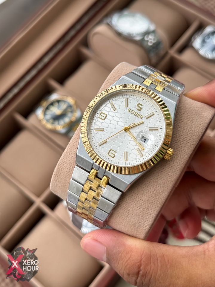 Sober Land Dweller Shape (A15 Model) |  8.7mm Slim | Dual Tone with White Dial