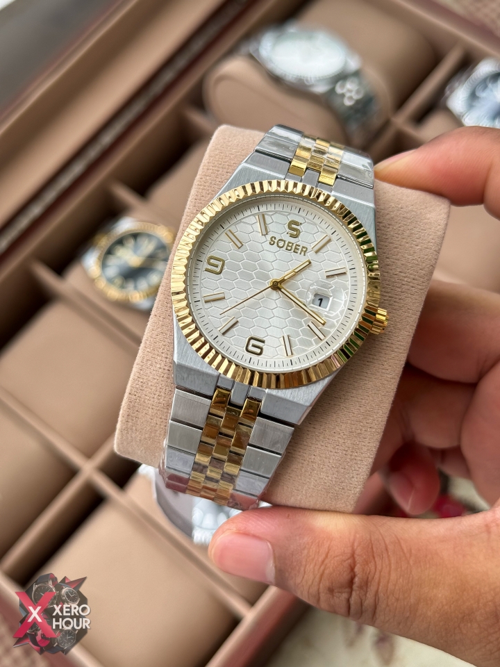 Sober Land Dweller Shape (A15 Model) |  8.7mm Slim | Dual Tone with White Dial_img_6