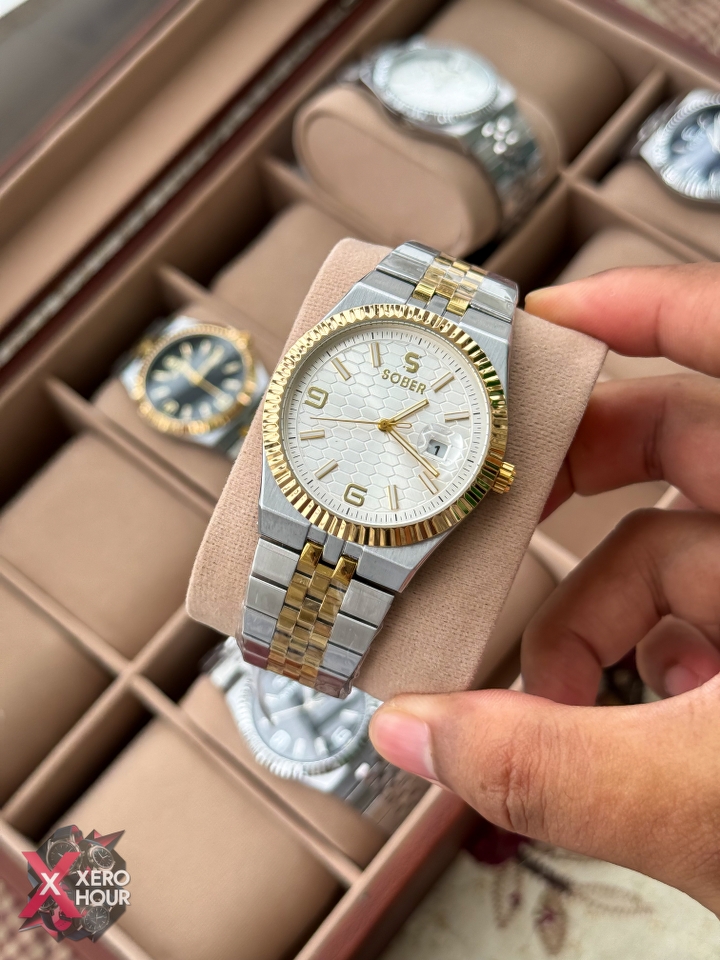 Sober Land Dweller Shape (A15 Model) |  8.7mm Slim | Dual Tone with White Dial_img_9