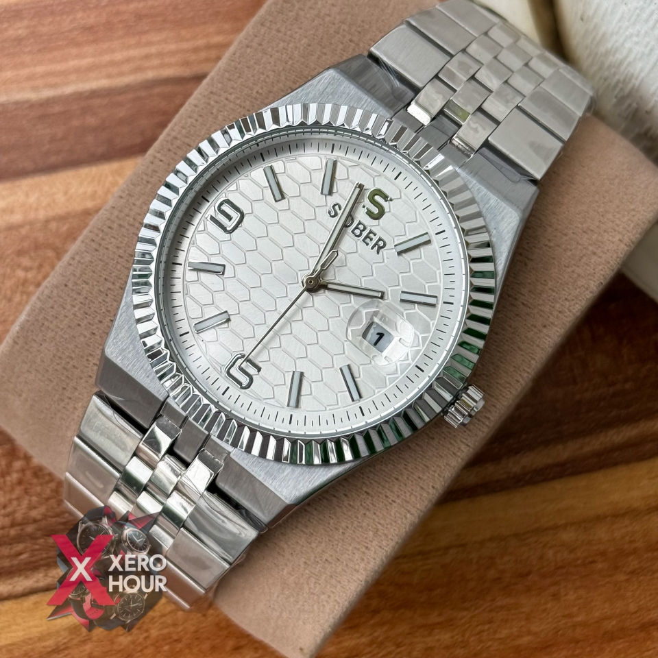 Sober Land Dweller Shape (A15 Model) |  8.7mm Slim | Silver with White Dial_img_5