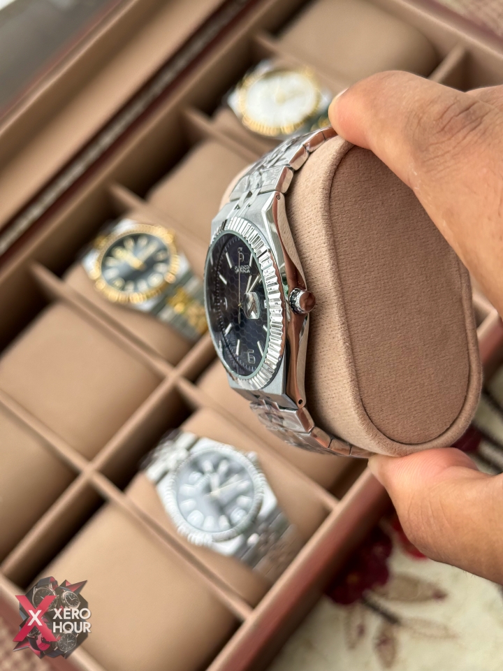 Sober Land Dweller Shape (A15 Model) |  8.7mm Slim | Silver with Blue Dial_img_6