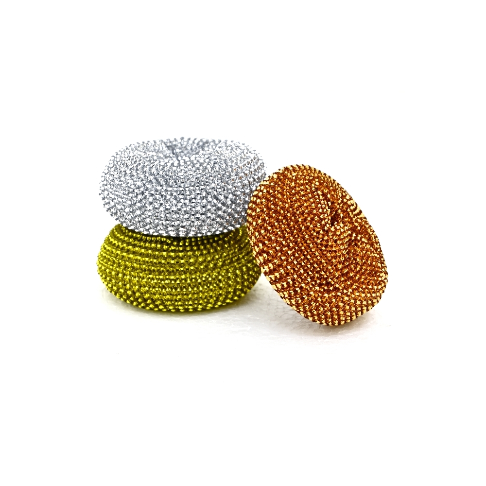Silver Gold Scourer With Handle_SS-0971 ( 3pcs )_img_1