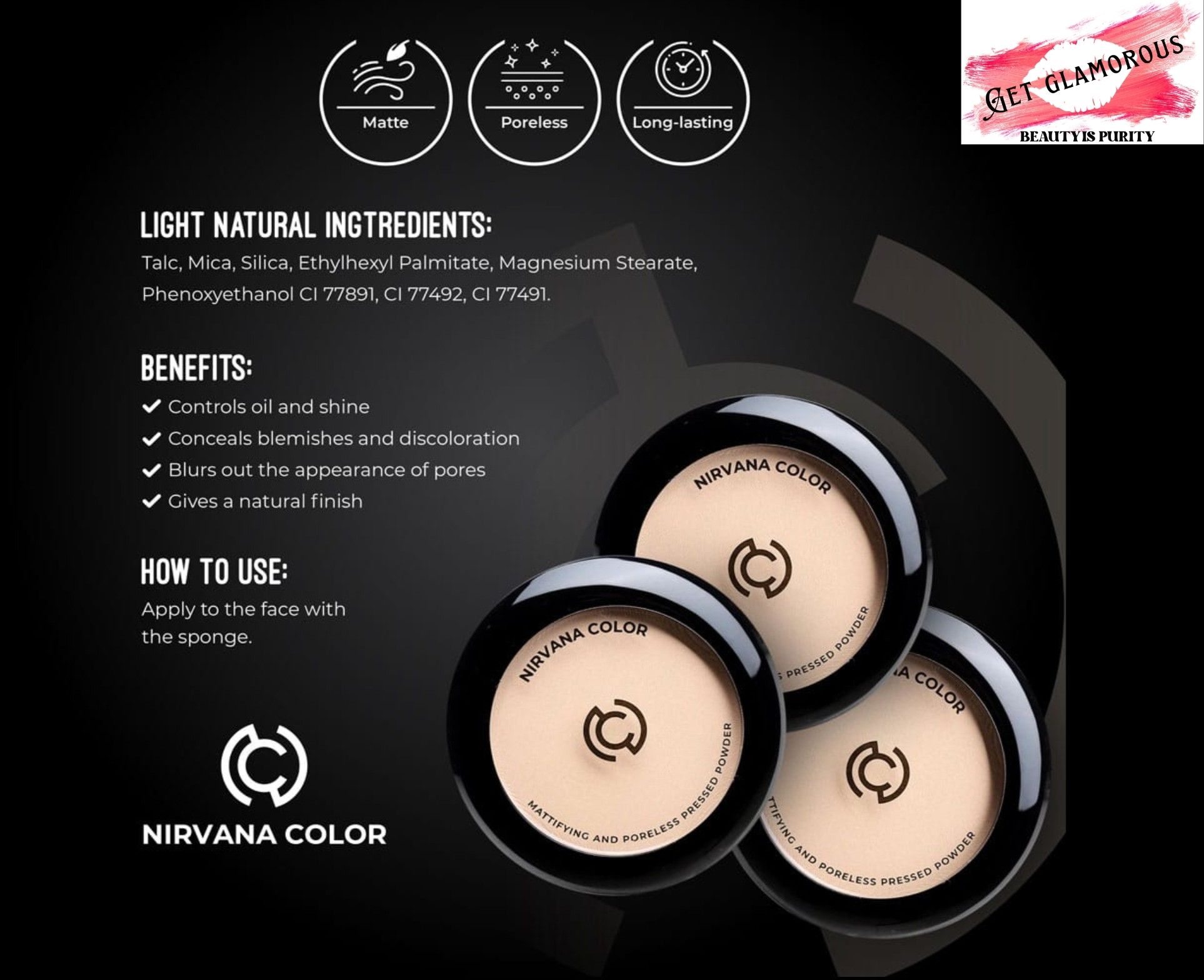Nirvana Color Mattifying and Poreless Pressed Powder_img_1