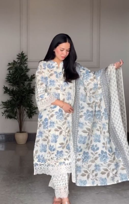 “Nazakat” – Pure Cotton Pakistani Inspired Suit Set - Image 2